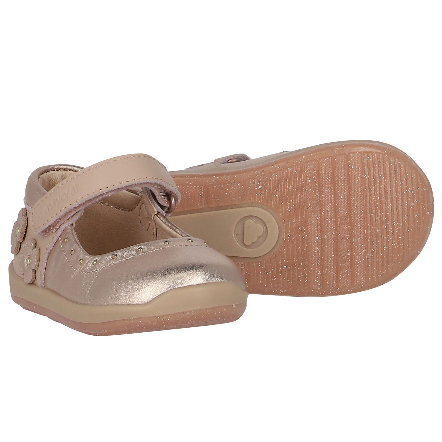 Baby Girls Rose-Gold Pre Walker Shoes, 1, hi-res image number null